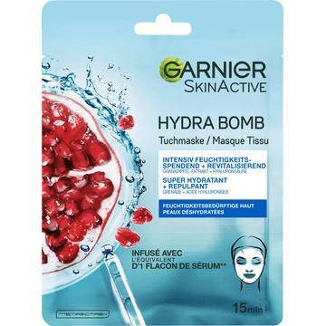 Garnier SkinActive Hydra Bomb Sheet Mask met Granaatappel