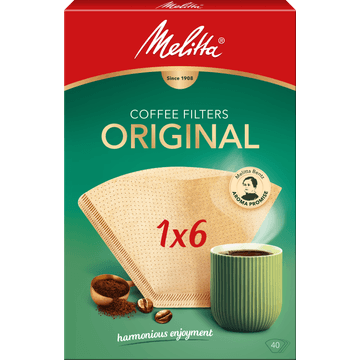 Melitta Original koffiefilters 1x6 Bruin 40 stuks