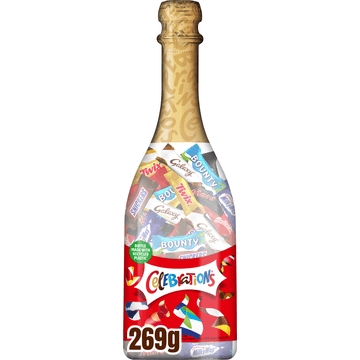 Celebrations Fles chocolaatjes mix cadeauverpakking 269g