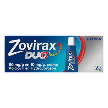 Zovirax Duo crème bij koortslip (50mg per gram + 10mg per gram), 2 gram