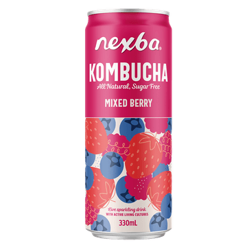 Nexba Kombucha Mixed Berry Blik 330 ML