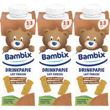 Bambix Drinkpapje Biscuits 12+ Maanden 3x250ML