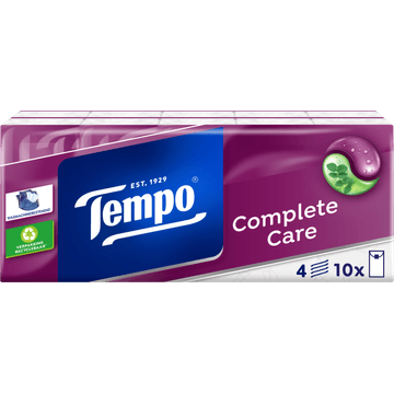 Tempo Complete Care 4-Laags Zakdoeken 10 x 9 Stuks