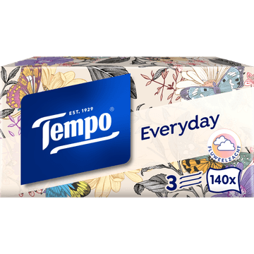Tempo Light Doekjes 3-Laags XXL Box 140 Stuks