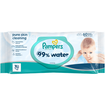 Pampers 99% Water 60 Babydoekjes