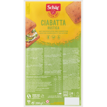 Schär Ciabatta Rustica Glutenvrij 200 g