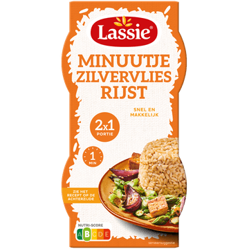 Lassie Zilvervliesrijst Minuutje 2 x 125 g