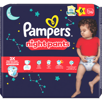 Pampers Night Pants Maat 6, 30 luierbroekjes