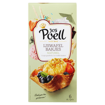 Jos Poell IJswafel Bakjes Naturel 6 Stuks 78 g
