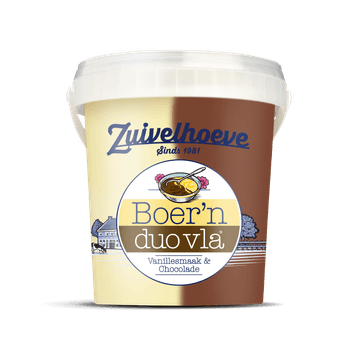 Zuivelhoeve Boer'n Vla Duo Vanille Choco 750g