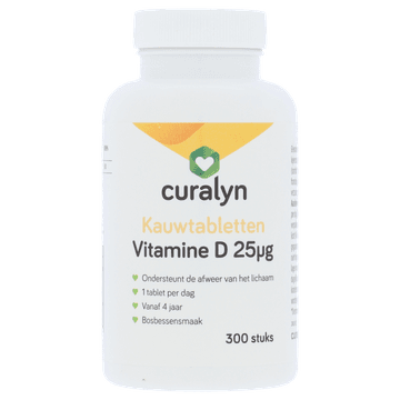 Curalyn Vitamine D 25mg Kauwtabletten 300 Stuks