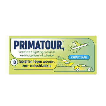 Primatour Middelen tegen Reisziekte 10 Tabletten