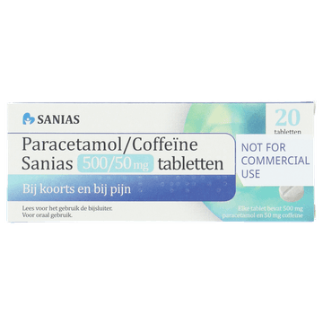 Sanias Paracetamol/Coffeïne 500/50mg 20st