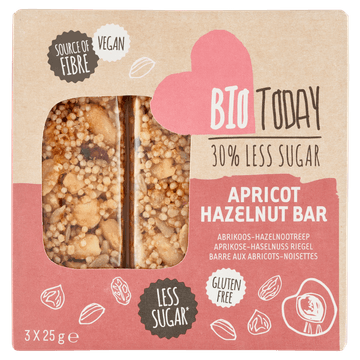 BioToday Abrikoos-Hazelnootreep 3 x 25 g