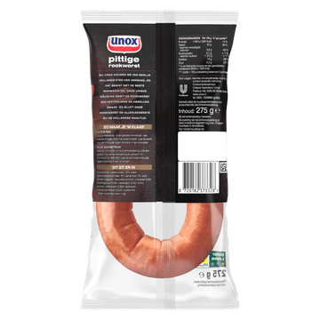 Unox Pittige Rookworst 275 g