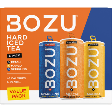 Bozu Iced Tea Mixpack Peach-Mango-Sparkling 6x250ML