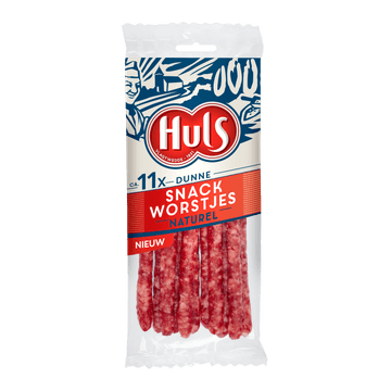 Huls Dunne Snackworstjes Naturel 55g