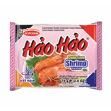 Hao Hao Tasty Vietnam Instant Noedels Chili & Limoen Garnalensmaak 78g