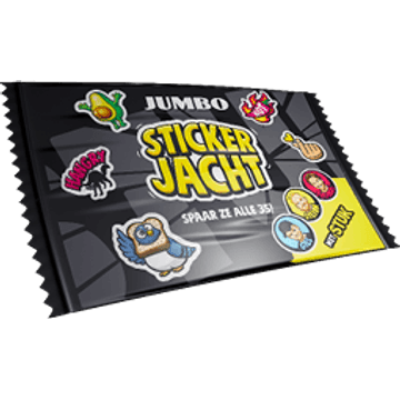 Jumbo Flowpack Stickerjacht